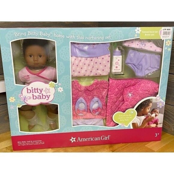 NEW American Girl Bitty Baby dark toned 15" doll with dark hair and brown eyes - Picture 1 of 7